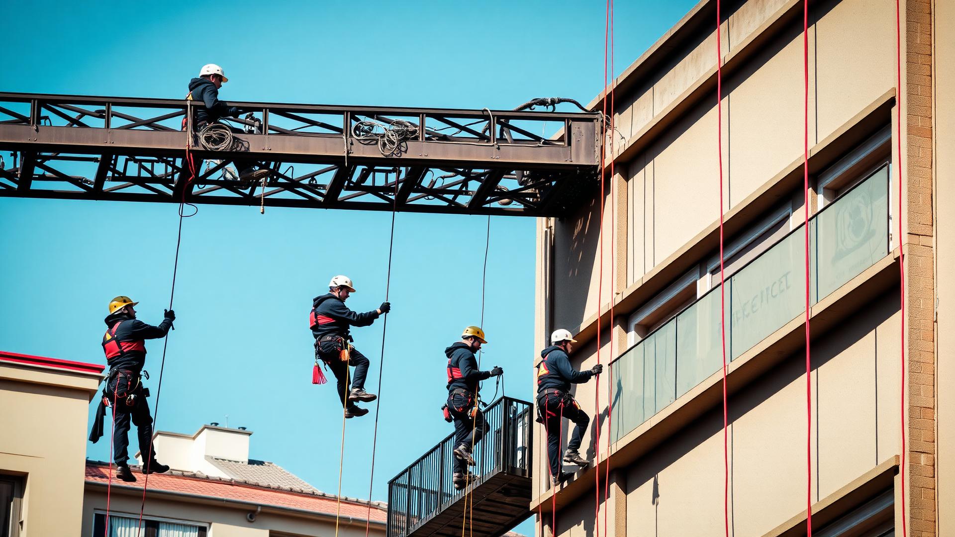 Edilizia acrobatica Ancona - team lavori in quota nelle Marche